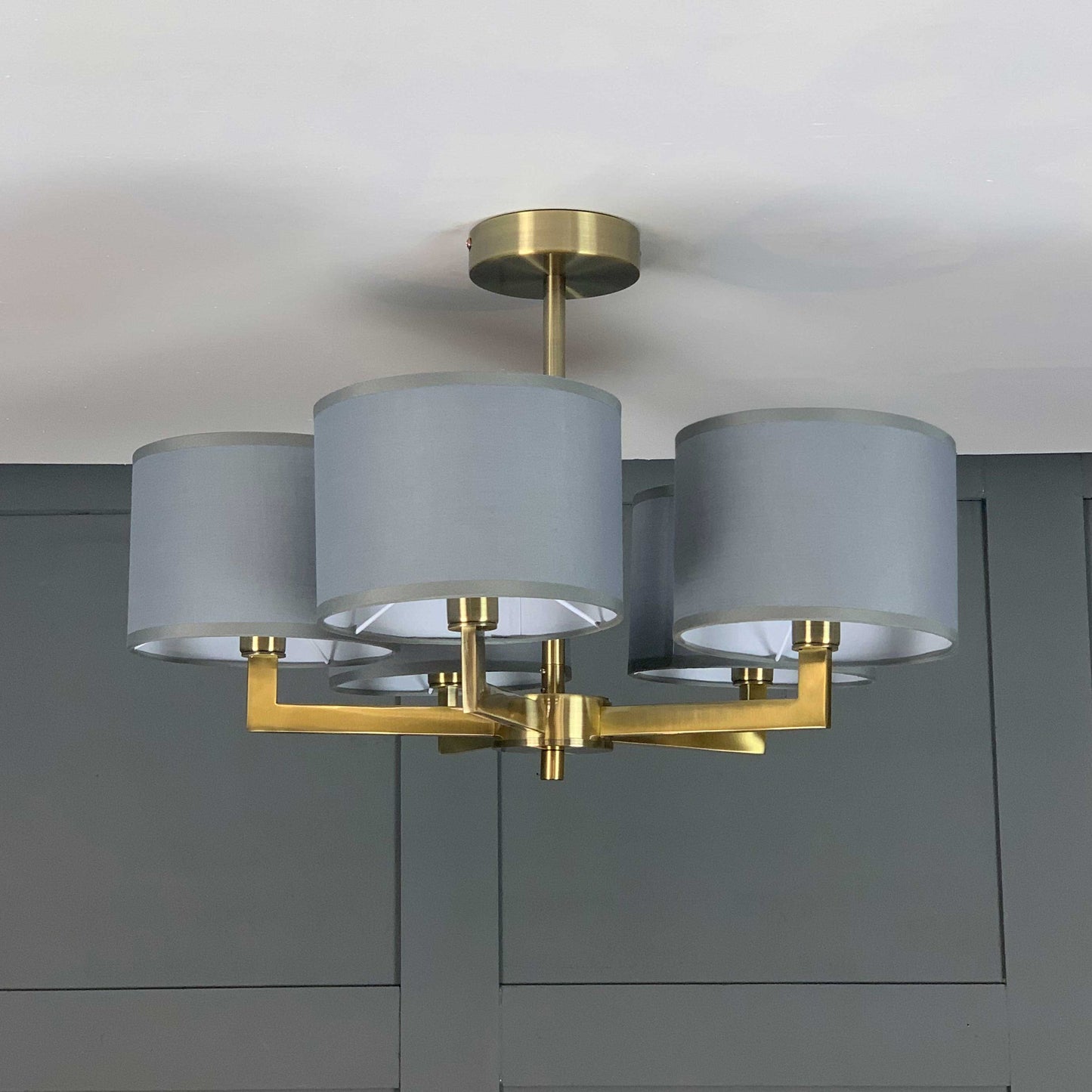 Hallburn Antique Brass 5 Light Ceiling Fitting