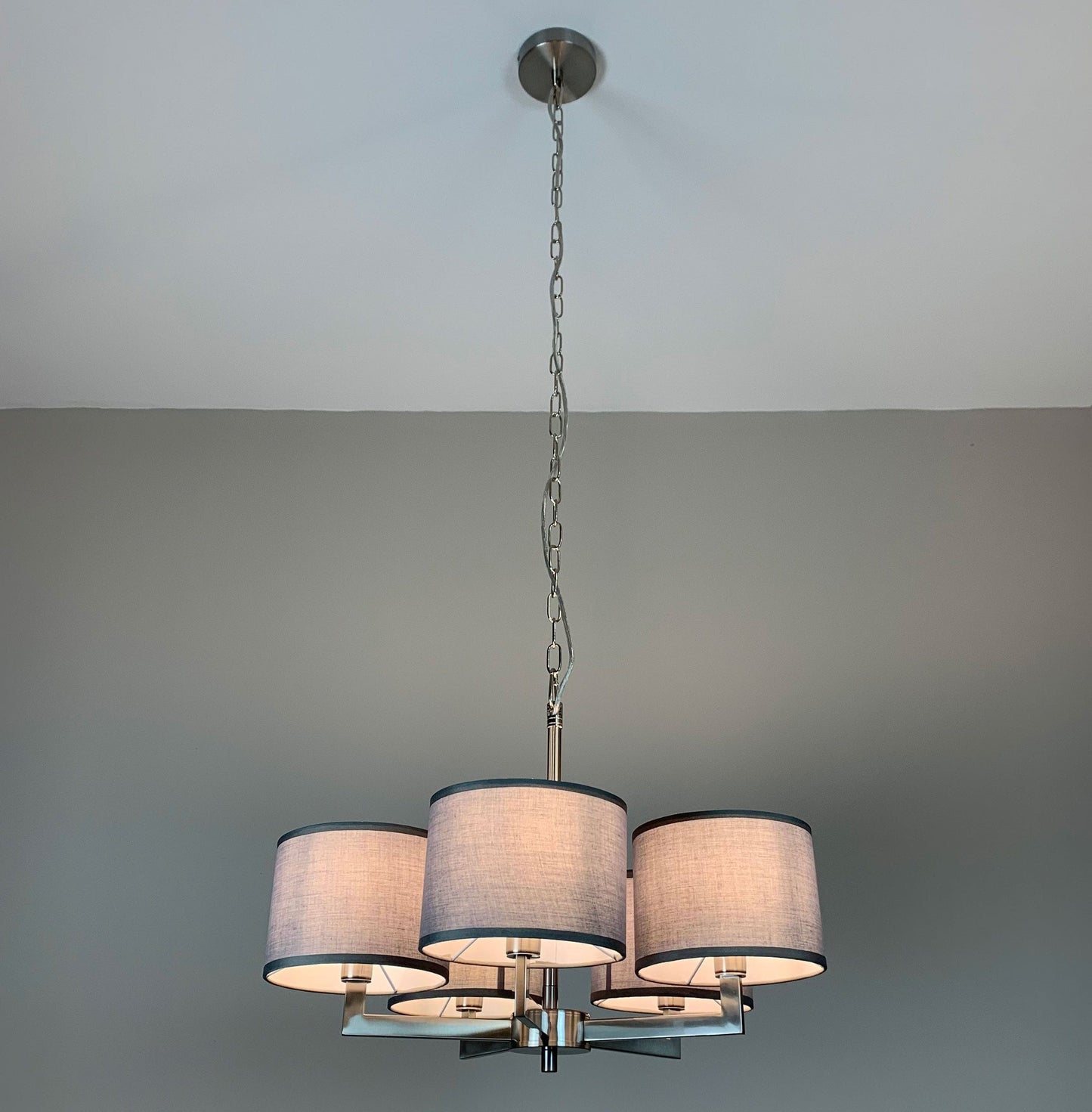 Hallburn Brushed Steel 5 Light Ceiling Fitting