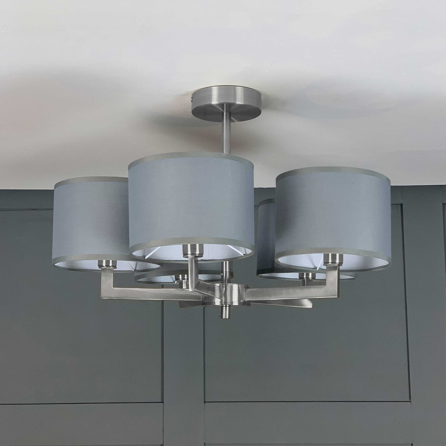 Hallburn Brushed Steel 5 Light Ceiling Fitting