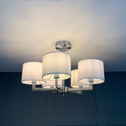 Hallburn Brushed Steel 5 Light Ceiling Fitting