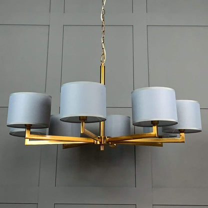 Hallburn Large Antique Brass 8 Light Ceiling Fitting