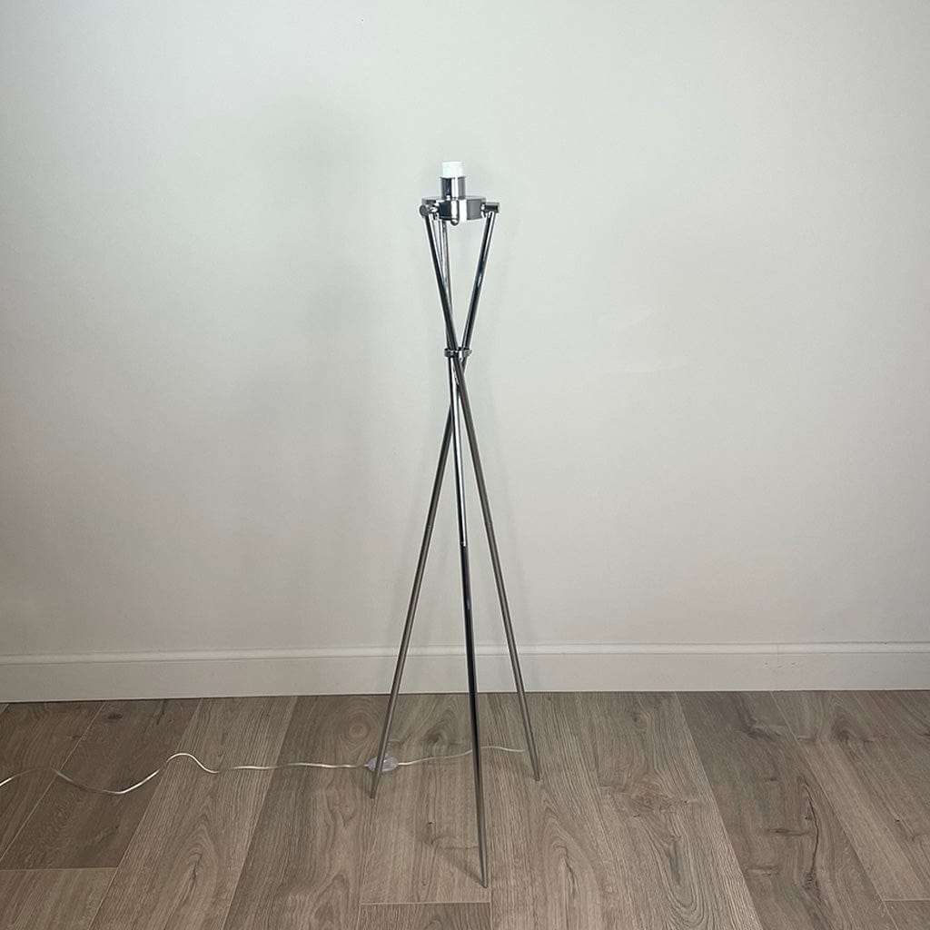 Brondby Chrome Floor Lamp with Timorous Beasties Epic Botanic Lampshade