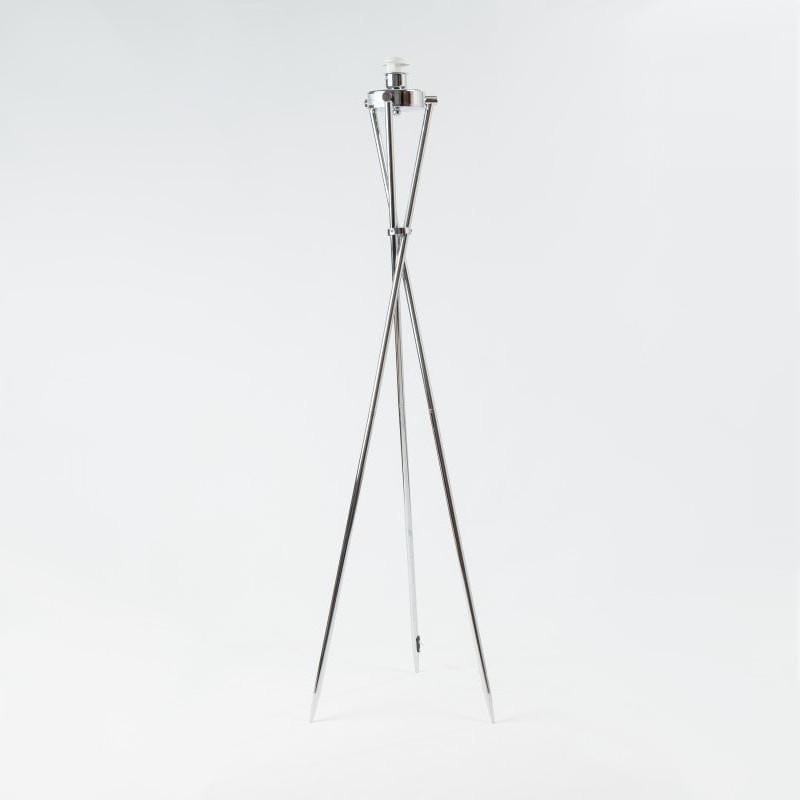 Brondby Tripod Floor Lamp Polished Chrome with Teal Shade