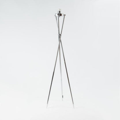 Brondby Tripod Floor Lamp Polished Chrome with Teal Shade