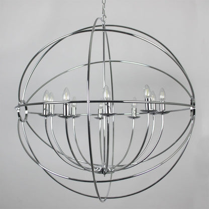 Orion 10 Light Chrome Spherical Chandelier