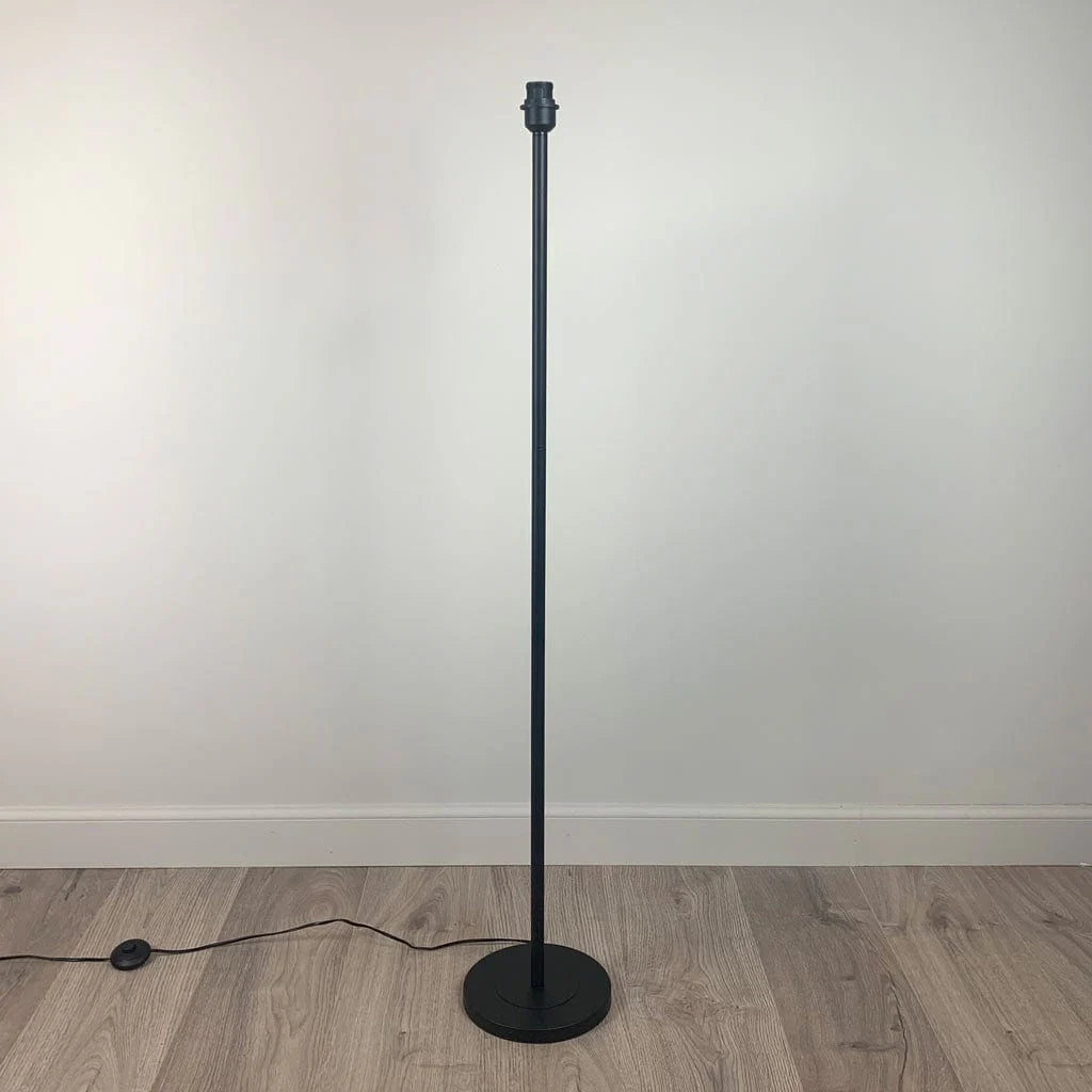 Matt Black Belford Floor Lamp with Luis Desert Lampshade