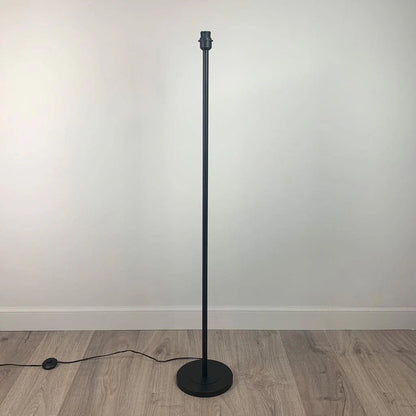 Matt Black Belford Floor Lamp with Luis Desert Lampshade