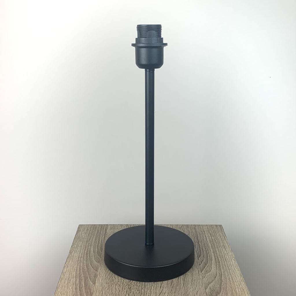 Belford Single Stem Black Table Lamp with Choice of Shade