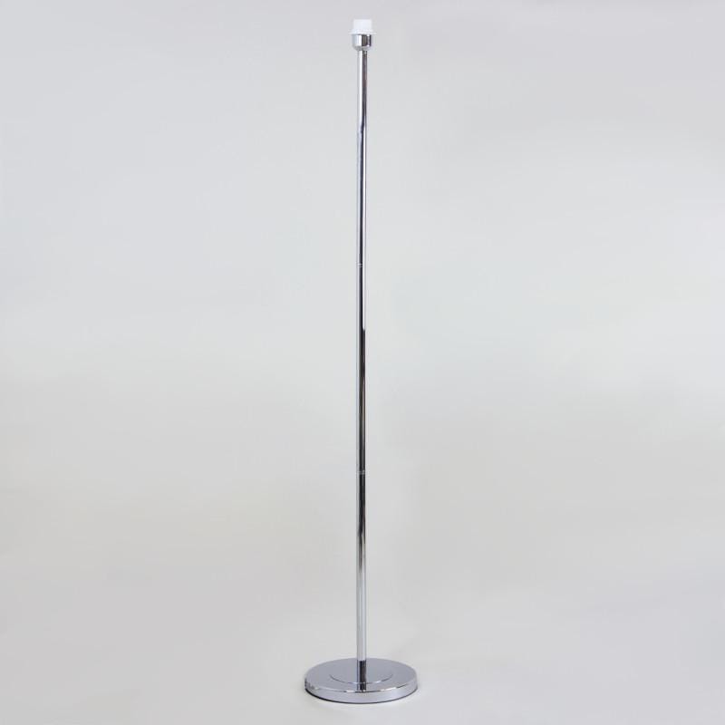 Belford Polished Chrome Floor Lamp with Grey Shade