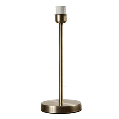 Belford Antique Brass Table Lamp with Steel Grey Cylinder Drum Shade