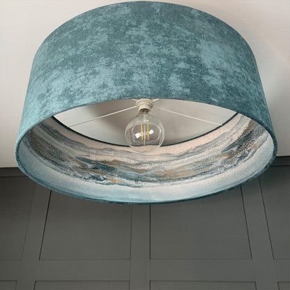 Electrified Kilbride Bay Wallpaper Lined Shade with Danby Peacock Outer