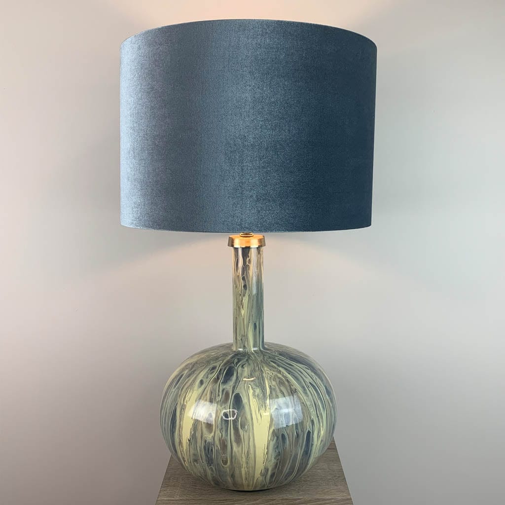 Loch Kiri Table Lamp with Velvet Slate Shade