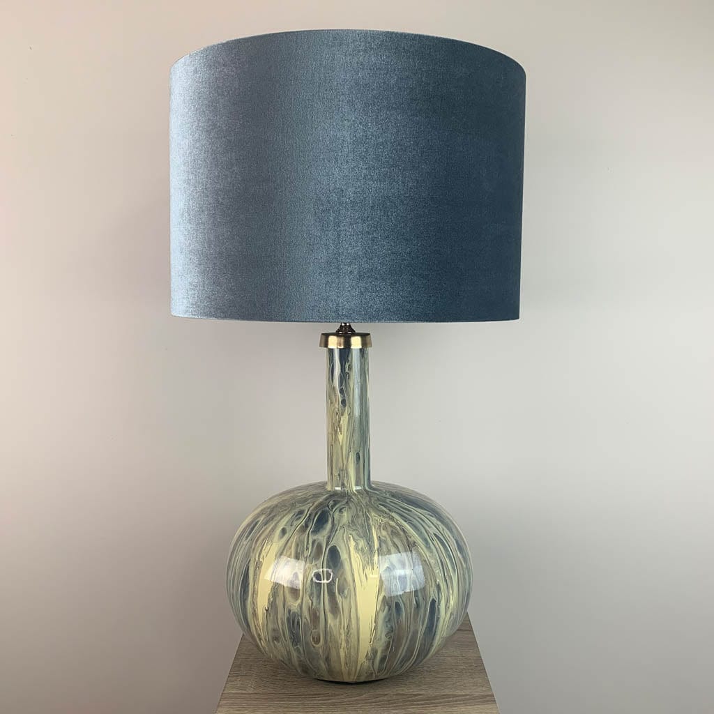 Loch Kiri Table Lamp with Velvet Slate Shade