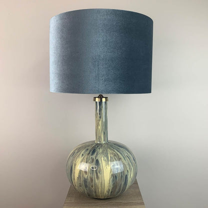 Loch Kiri Table Lamp with Velvet Slate Shade