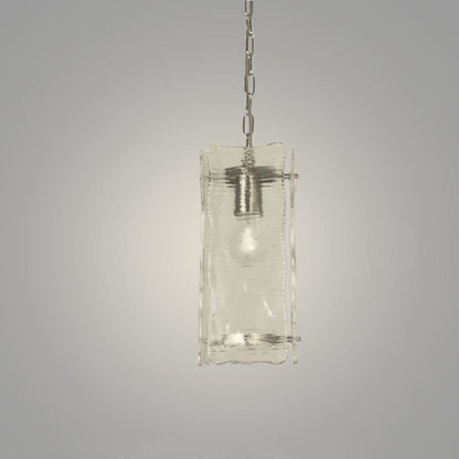 Luka Single Light Pendant with Ice Glass