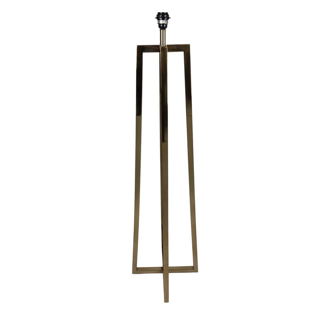 Madison Lacquered Brass Floor Lamp with Giotto Moonlight Shade