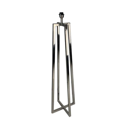 Madison Brushed Steel Floor Lamp with Silver Geo Drum Shade