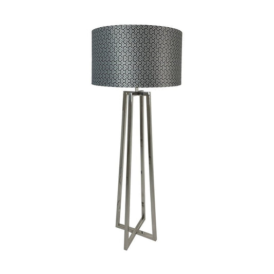 Madison Chrome Floor Lamp With Platinum Tessellate Shade