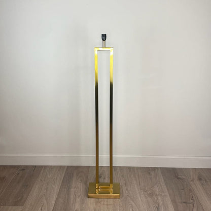 Fitzory Gold Floor Lamp with Berlin Ochre Lampshade