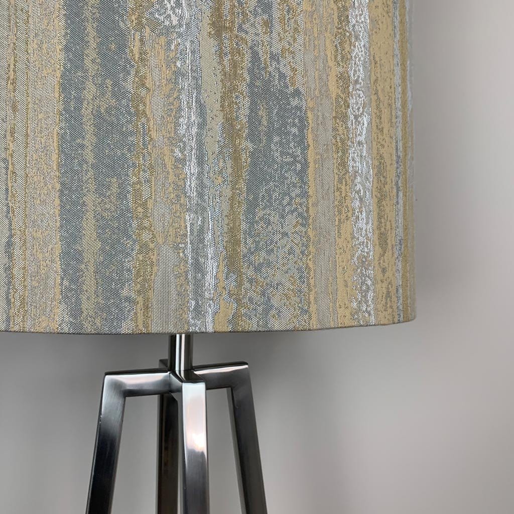 Madison Brushed Steel Table Lamp with Seascape Desert Shade