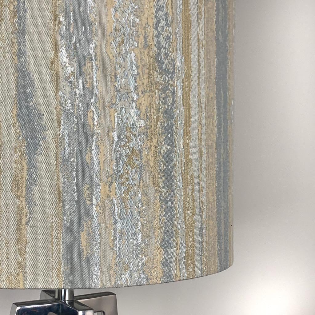 Madison Chrome Table Lamp with Seascape Desert Shade