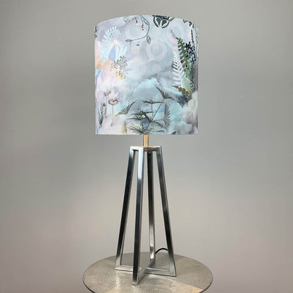 Madison Brushed Steel Table Lamp with Memento Dawn Shade