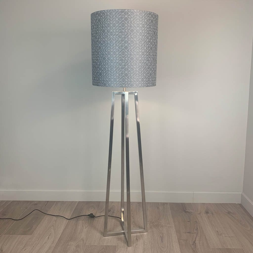 Madison Brushed Steel Floor Lamp with Choice of Shade