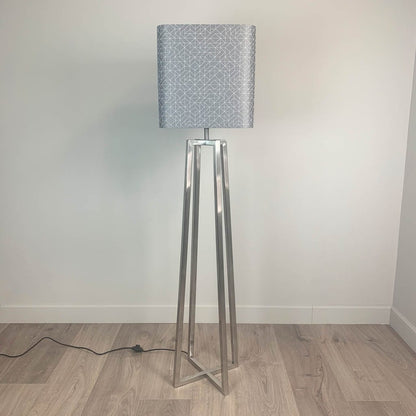 Madison Brushed Steel Floor Lamp with Choice of Shade