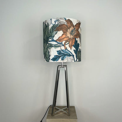 Madison Chrome Table Lamp with Deep Timorous Beasties Epic Botanic Shade