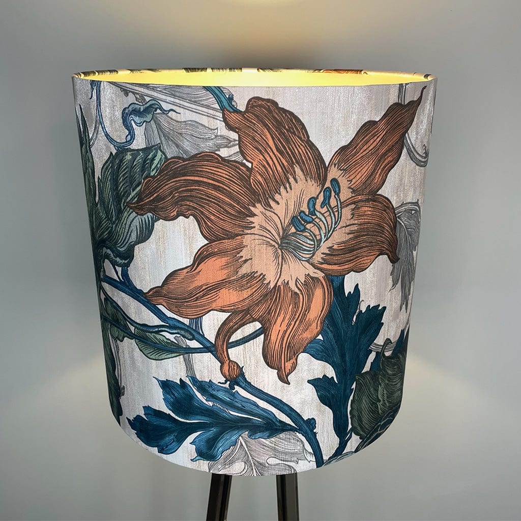 Madison Chrome Table Lamp with Deep Timorous Beasties Epic Botanic Shade