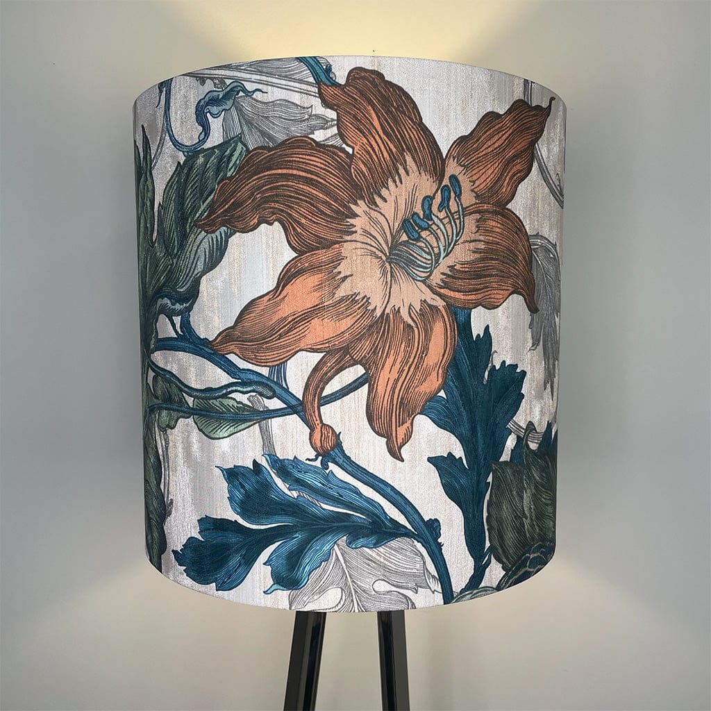 Madison Chrome Table Lamp with Deep Timorous Beasties Epic Botanic Shade