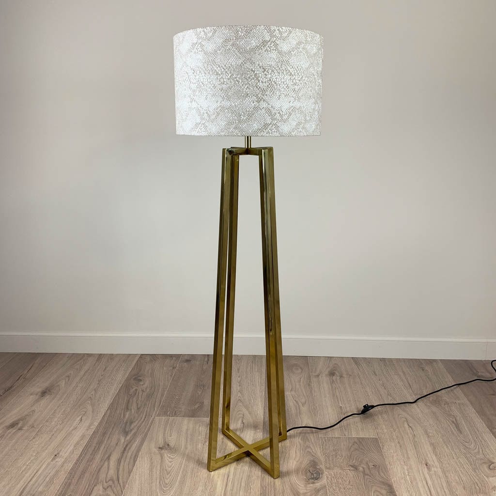 Madison Gold Floor Lamp with Viper Ivory Shade