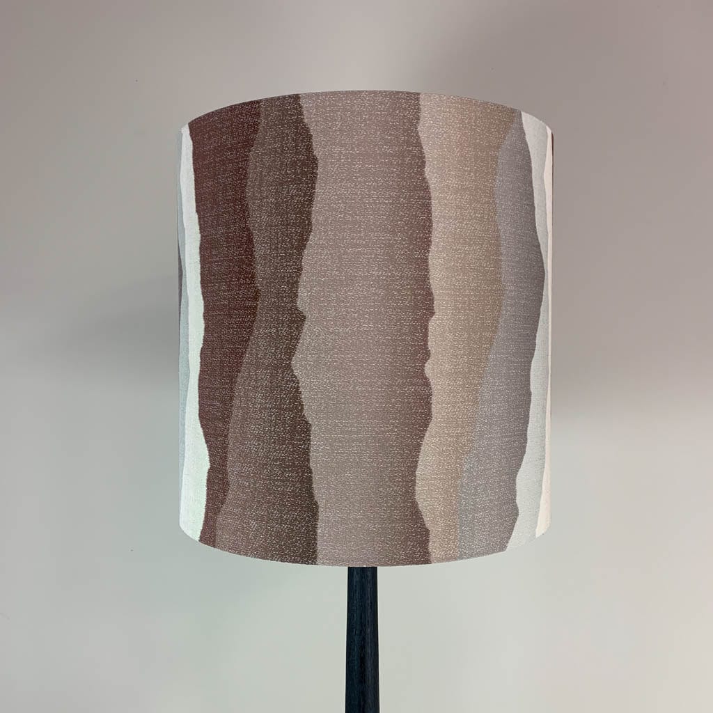 Marin Black Wood Tall Neck Floor Lamp with Andes Clay Shade