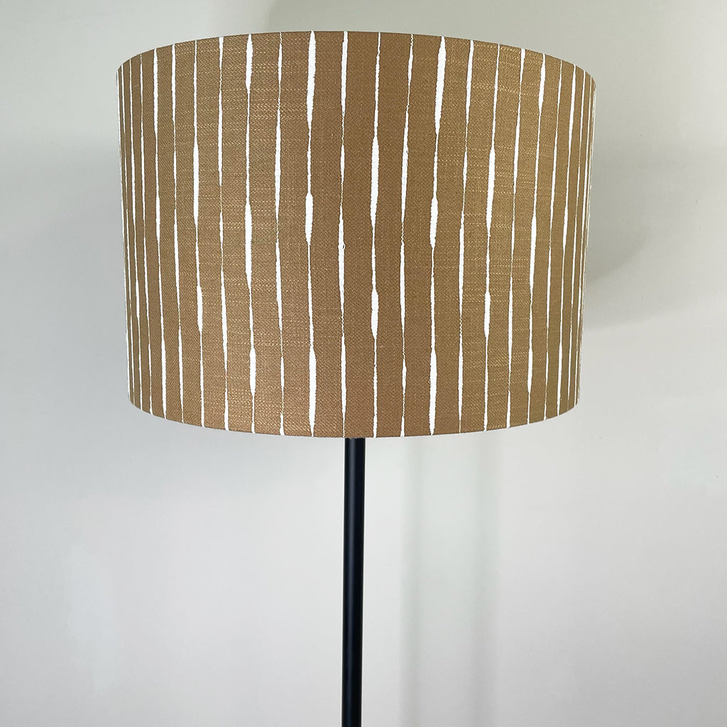 Matt Black Belford Floor Lamp with Luis Desert Lampshade