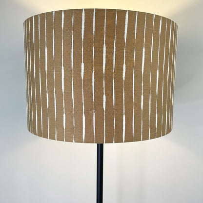 Matt Black Belford Floor Lamp with Luis Desert Lampshade