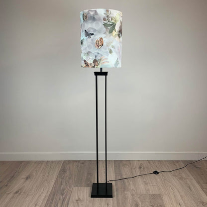 Matt Black Metal Four Post Floor Lamp with Arte Moooi Memento Dawn Shade