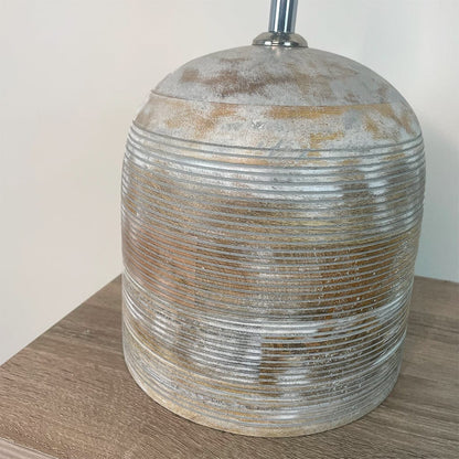 Grey Engraved Dome Table Lamp with Marrakesh Emerald