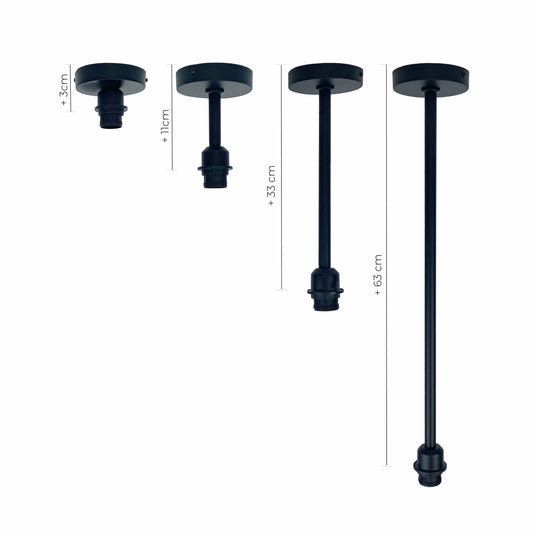 Matt Black Pendant Light Fitting