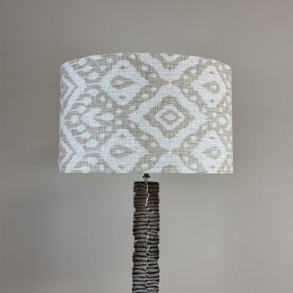 Paperbark Large Floor Lamp Luxuriant Silver with Choice of Rocke Bespoke Shade