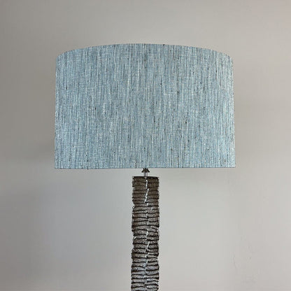 Paperbark Large Floor Lamp Luxuriant Silver with Choice of Rocke Bespoke Shade