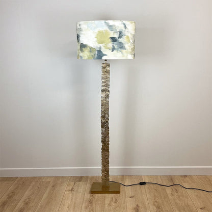 Paperbark Large Floor Lamp Opulent Gold with choice of Harlequin Lamp Shade