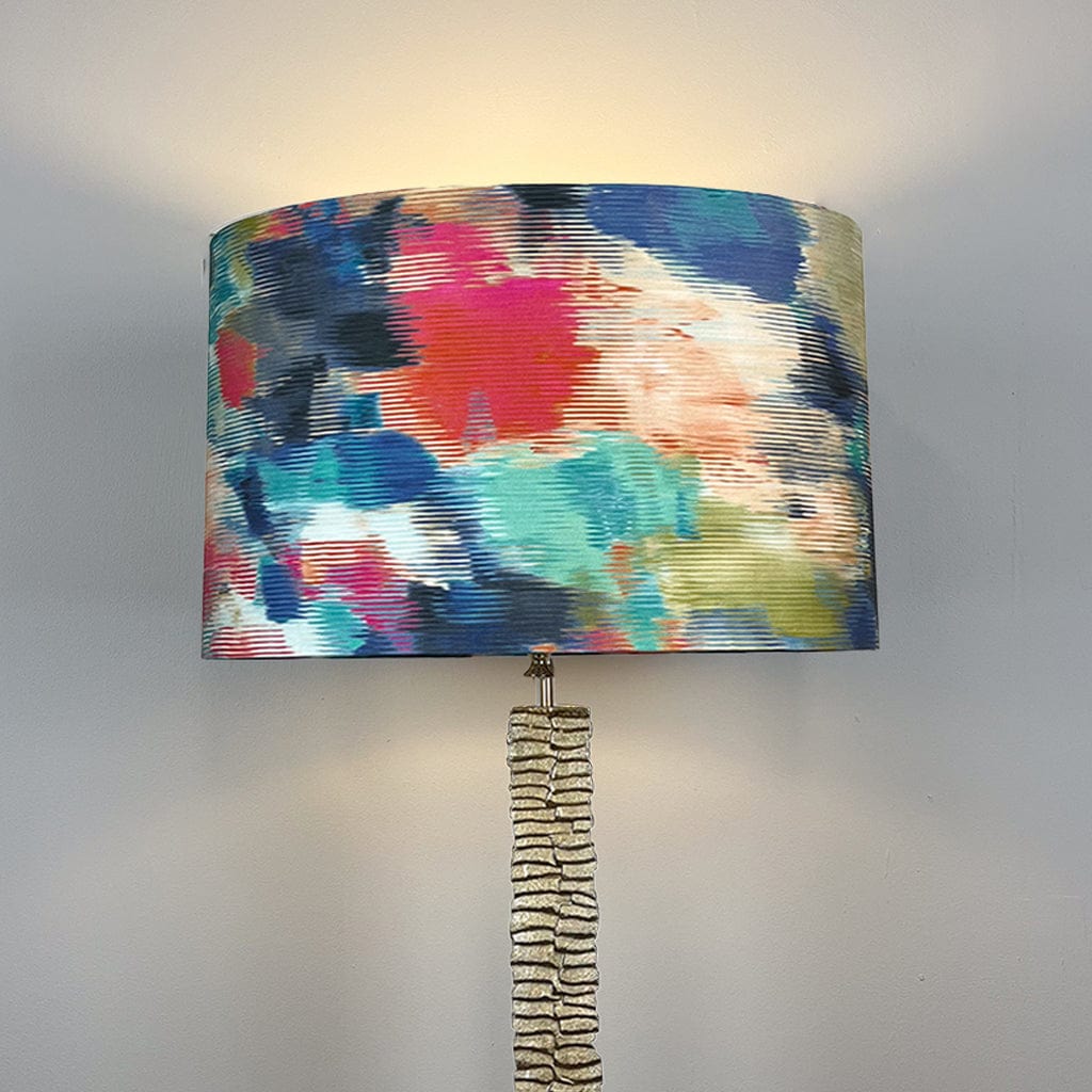 Paperbark Large Floor Lamp Opulent Gold with choice of Harlequin Lamp Shade