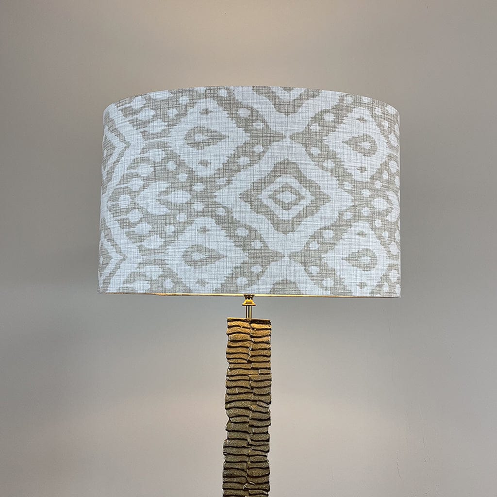 Paperbark Large Floor Lamp Opulent Gold with Choice of Rocke Bespoke Shade