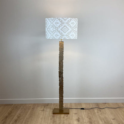 Paperbark Large Floor Lamp Opulent Gold with Choice of Rocke Bespoke Shade