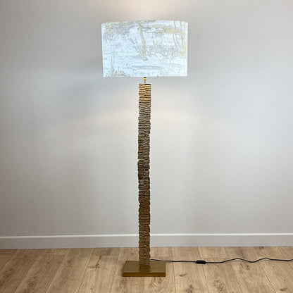 Paperbark Large Floor Lamp Opulent Gold with Choice of Rocke Bespoke Shade