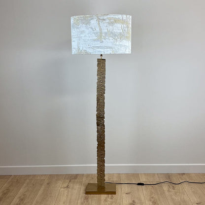 Paperbark Large Floor Lamp Opulent Gold with Choice of Rocke Bespoke Shade