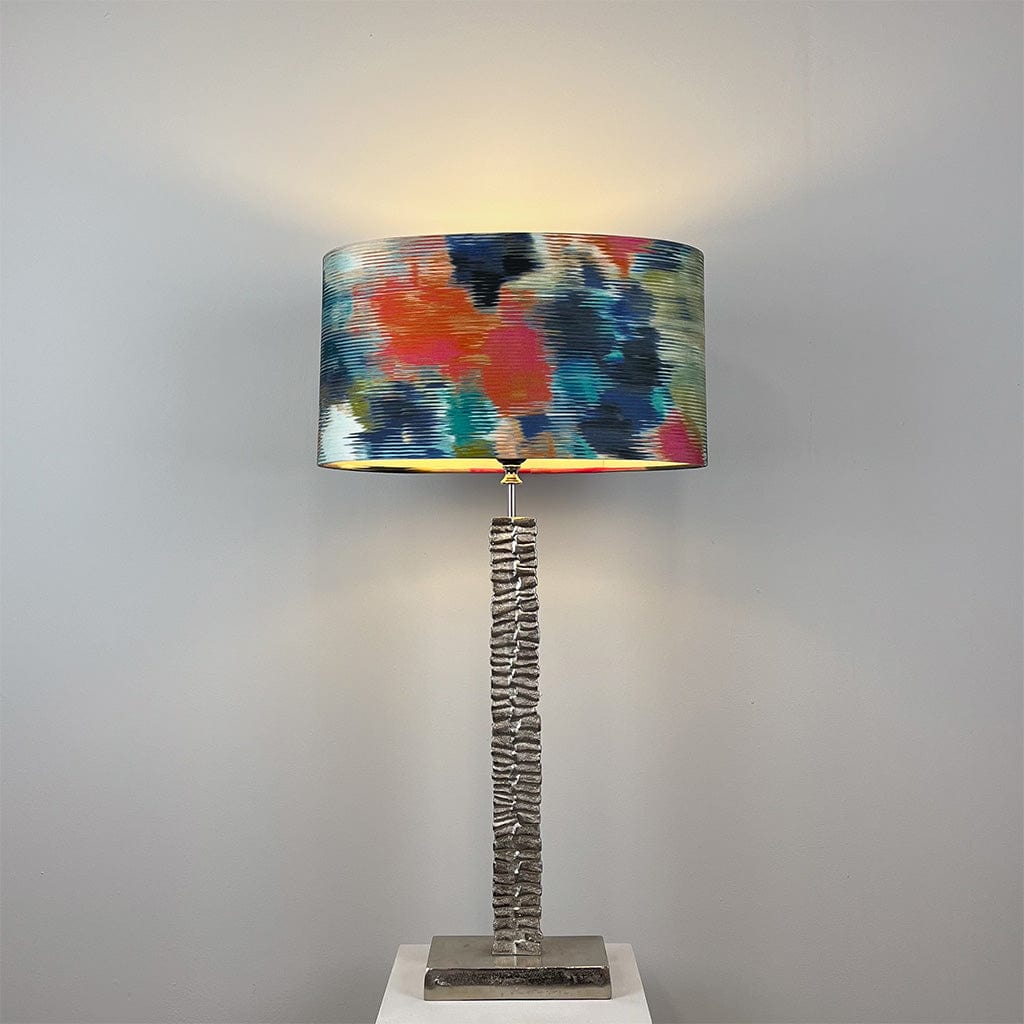 Paperbark Small Table Lamp Luxuriant Silver with Choice of Bespoke Shade