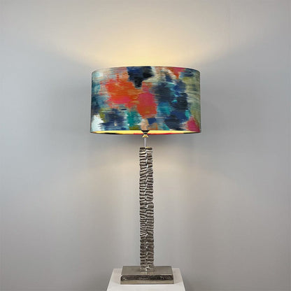 Paperbark Small Table Lamp Luxuriant Silver with Choice of Bespoke Shade