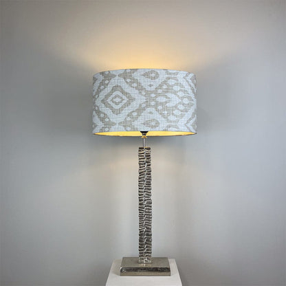 Paperbark Small Table Lamp Luxuriant Silver with Choice of Bespoke Shade