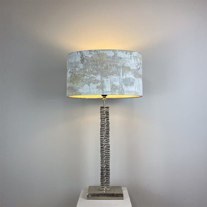 Paperbark Small Table Lamp Luxuriant Silver with Choice of Bespoke Shade